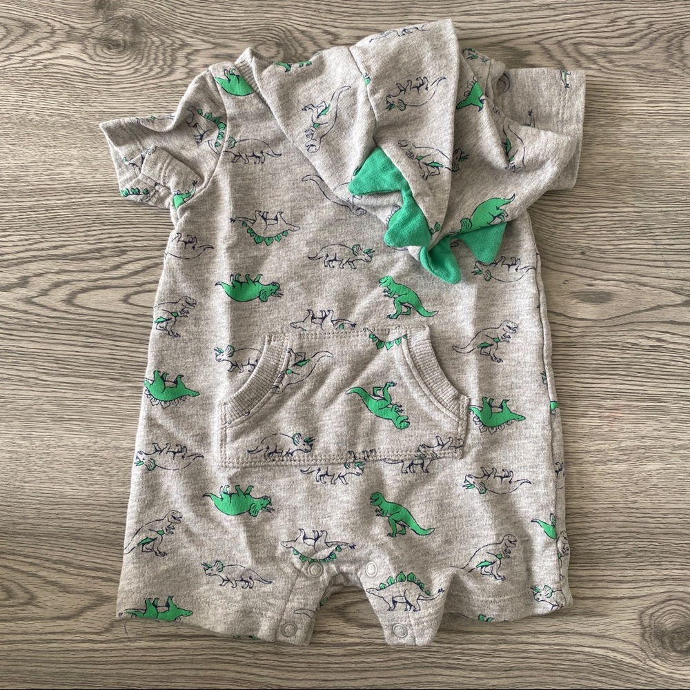 ❤️Carter’s Boys 3m Hooded Dinosaur Romper